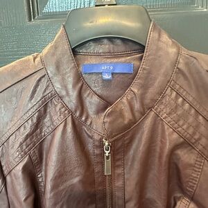 Brown faux leather jacket